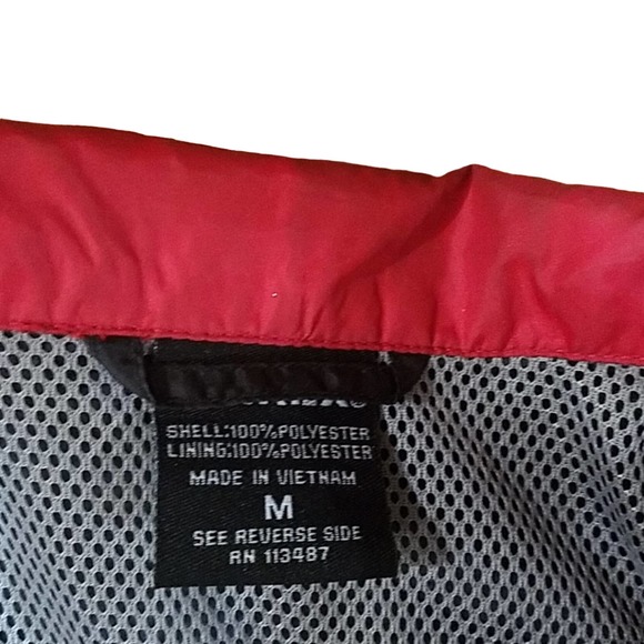 VTG AVIREX 75 Lightweight Zip-Up Jacket Collared Black / Red / White SZ M - Picture 7 of 8